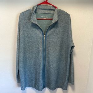 Soft Surrounding Blue Lhami Zip shirt
